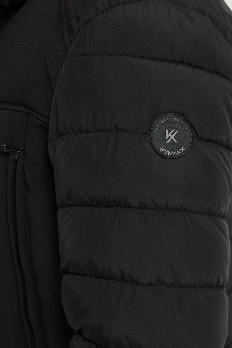 Doudoune matelassée avec capuche noir FLORENTIN