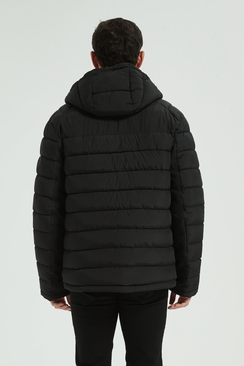 Doudoune matelassée avec capuche noir FLORENTIN