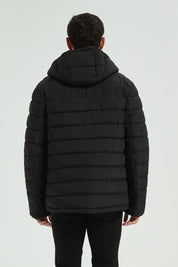 Doudoune matelassée avec capuche noir FLORENTIN