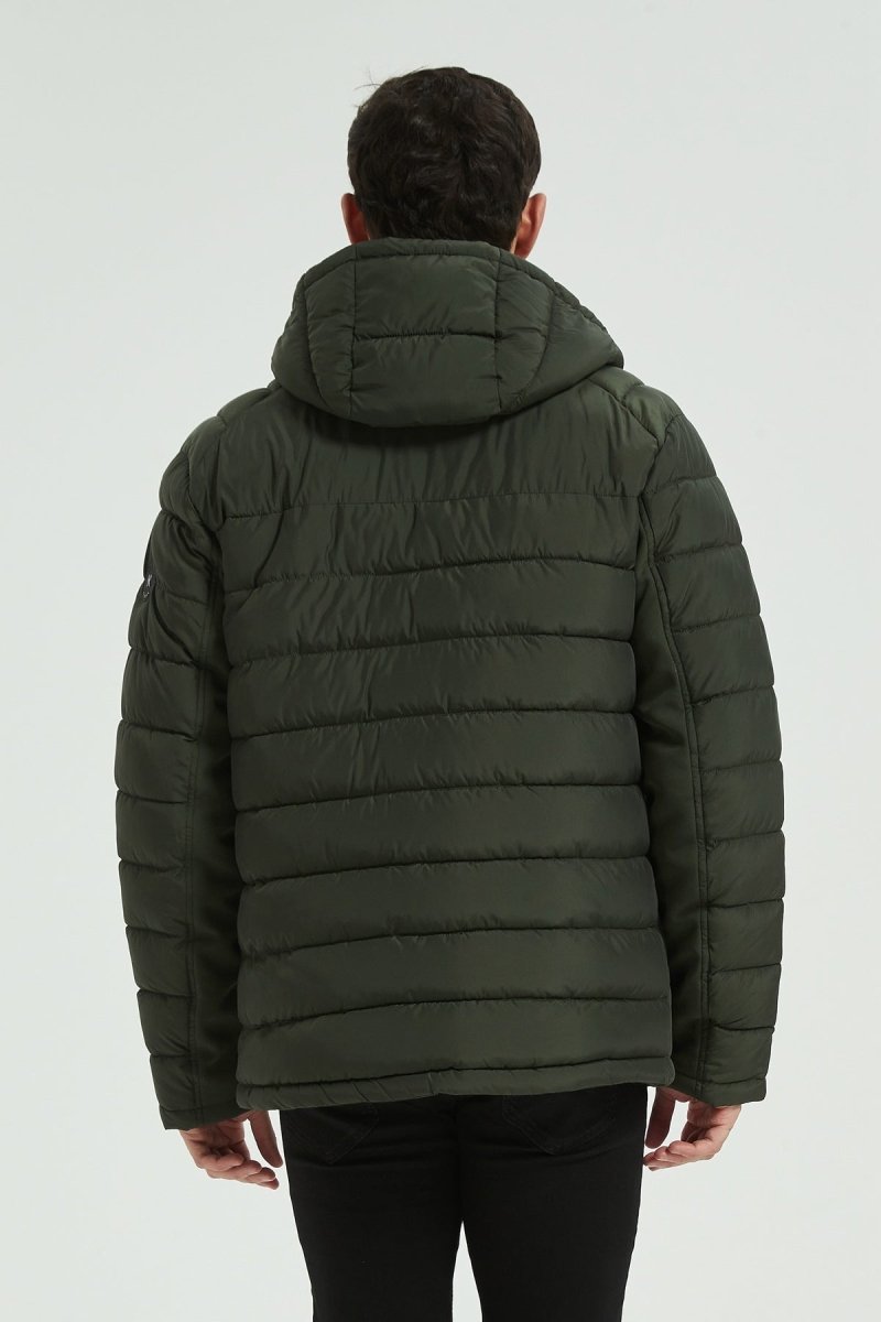 Doudoune matelassée avec capuche vert FLORENTIN
