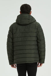 Doudoune matelassée avec capuche vert FLORENTIN