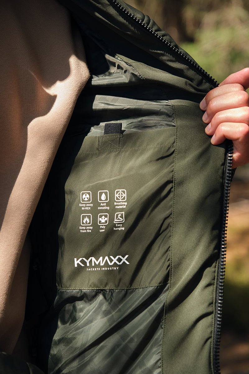 Doudoune matelassée avec capuche vert FLORENTIN