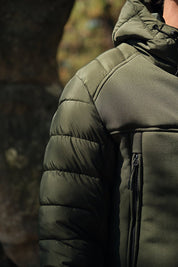 Doudoune matelassée avec capuche vert FLORENTIN