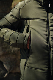 Doudoune matelassée avec capuche vert FLORENTIN