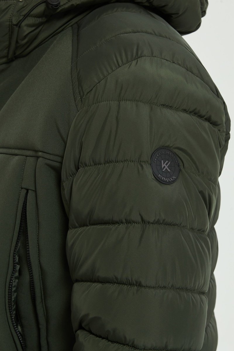 Doudoune matelassée avec capuche vert FLORENTIN