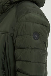 Doudoune matelassée avec capuche vert FLORENTIN
