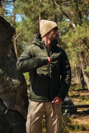 Doudoune matelassée avec capuche vert FLORENTIN