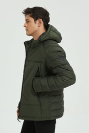 Doudoune matelassée avec capuche vert FLORENTIN