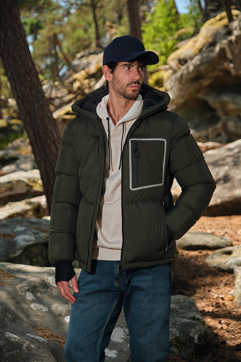 Doudoune matelassée avec poche poitrine contrastée CYRIL