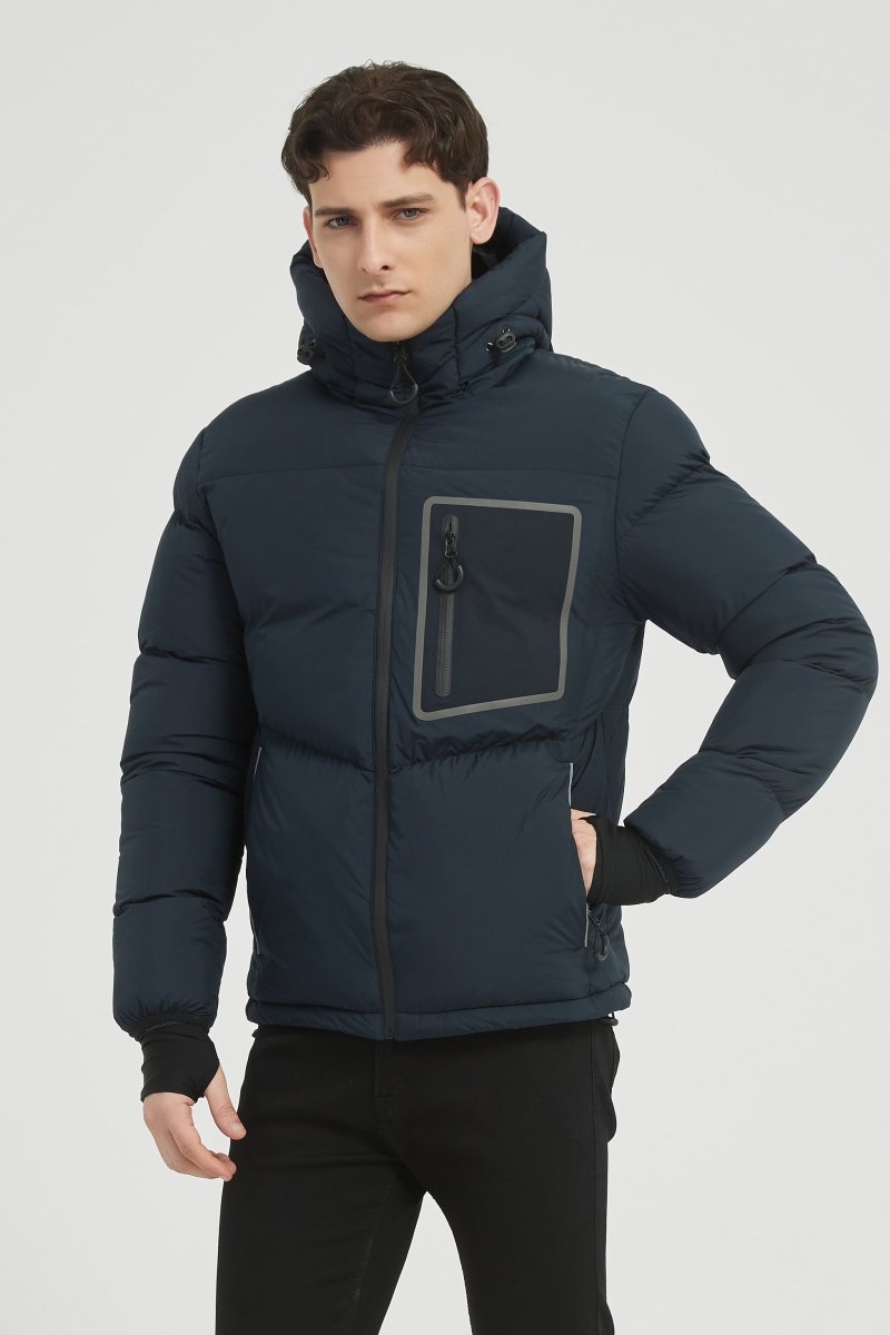 Doudoune matelassée avec poche poitrine contrastée CYRIL