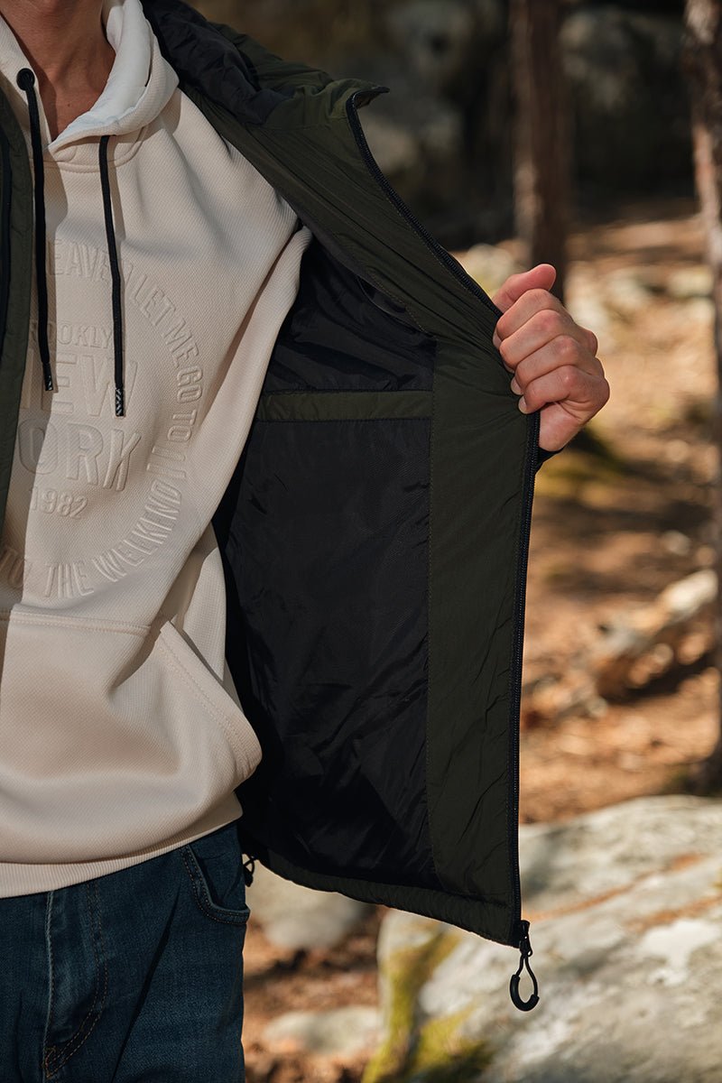 Doudoune matelassée avec poche poitrine contrastée CYRIL