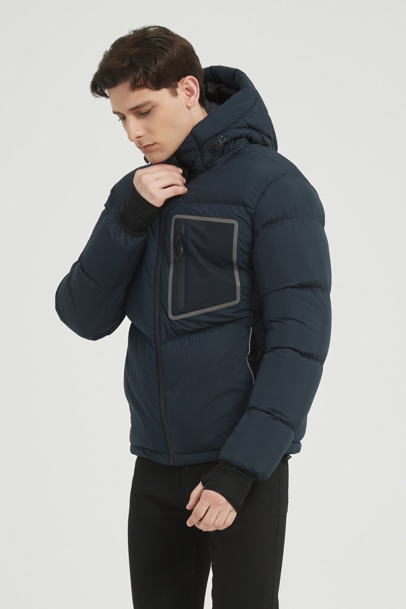 Doudoune matelassée avec poche poitrine contrastée CYRIL
