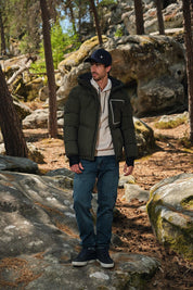 Doudoune matelassée avec poche poitrine contrastée CYRIL