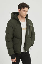 Doudoune matelassée avec poche poitrine contrastée CYRIL