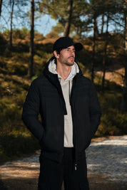 Doudoune noire à capuche SYLVAIN