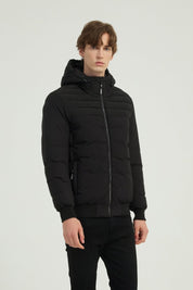 Doudoune noire à capuche SYLVAIN