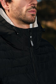 Doudoune noire à capuche SYLVAIN