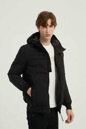 Doudoune noire à capuche SYLVAIN