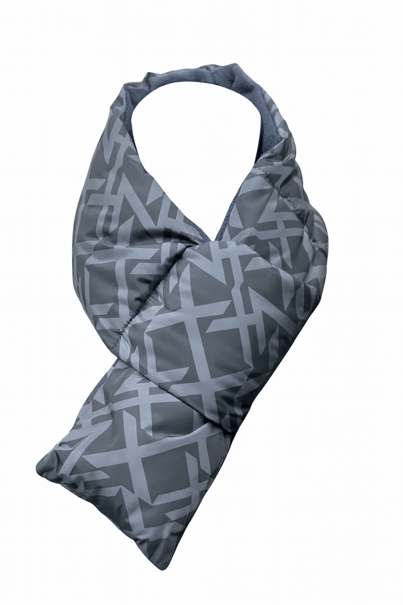 Écharpe matelassée unisexe à motifs géométriques Marine