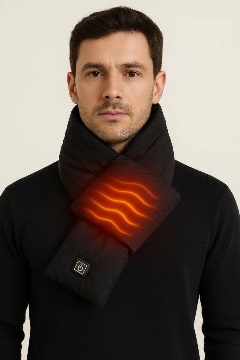 Écharpe Noir Chauffante Unisexe