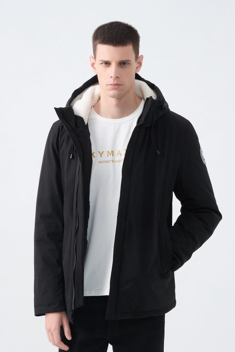 Parka courte à capuche fourrée ZACK