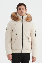 Parka courte à capuche fourrure TERENCE