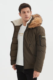 Parka courte à capuche fourrure TERENCE