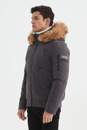 Parka courte à capuche fourrure TERENCE