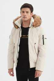 Parka courte à capuche fourrure TERENCE