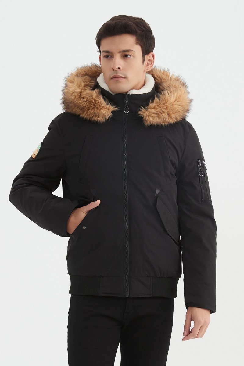 Parka courte à capuche fourrure TERENCE