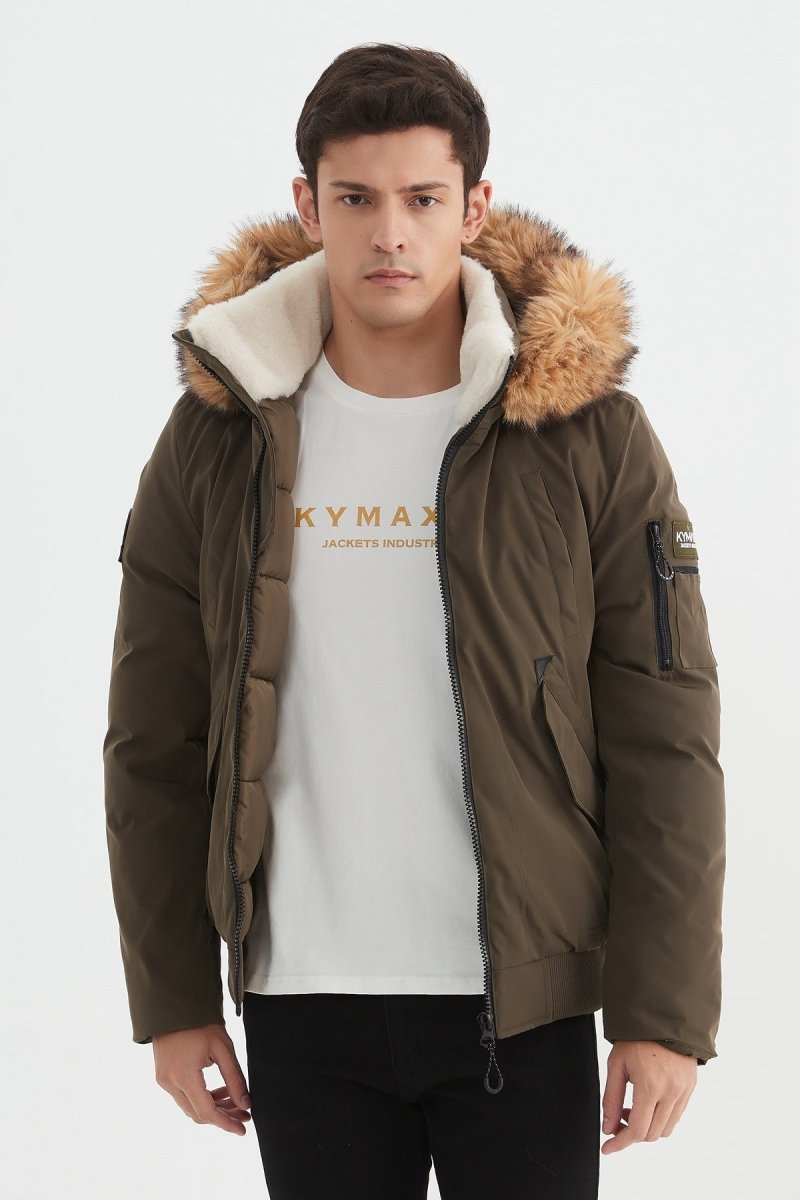 Parka courte à capuche fourrure TERENCE