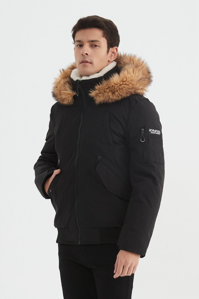 Parka courte à capuche fourrure TERENCE