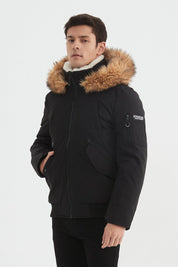 Parka courte à capuche fourrure TERENCE