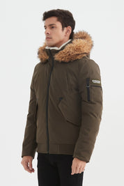 Parka courte à capuche fourrure TERENCE