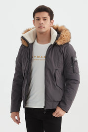 Parka courte à capuche fourrure TERENCE