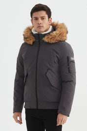 Parka courte à capuche fourrure TERENCE