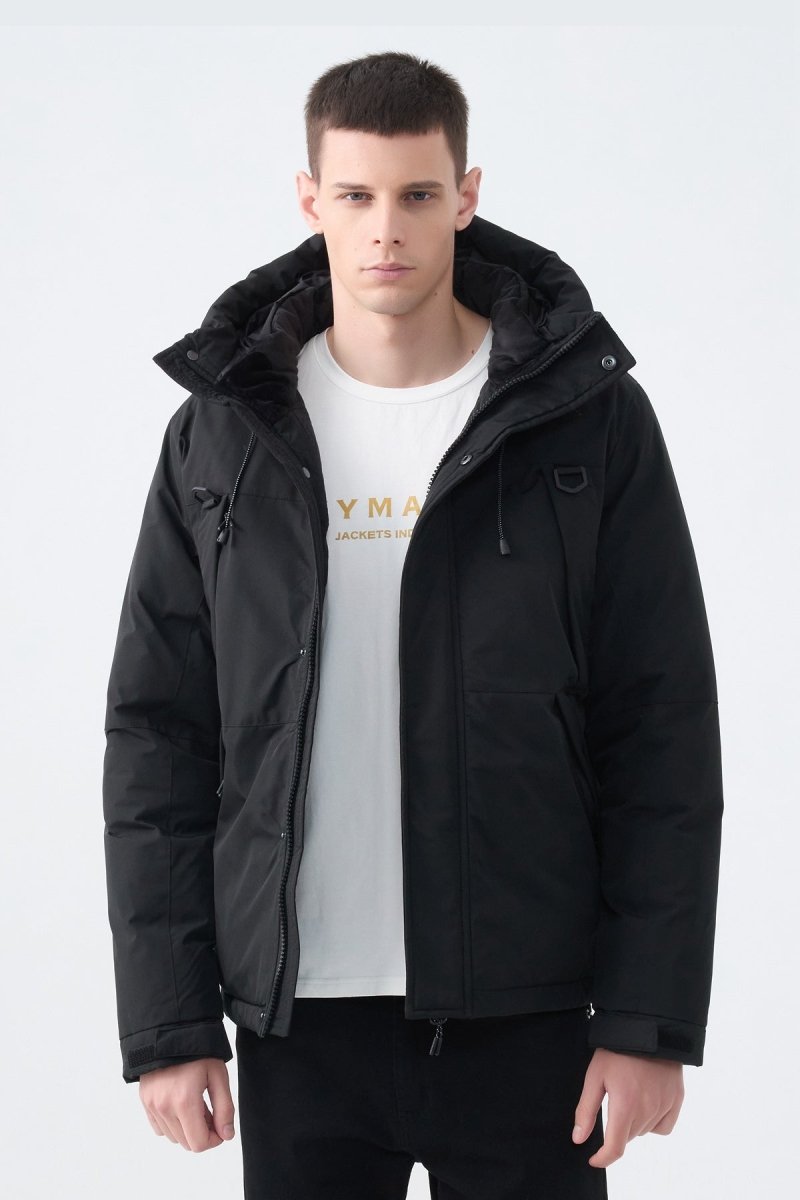 Parka courte bicolore à capuche AYLAN