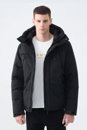 Parka courte bicolore à capuche AYLAN