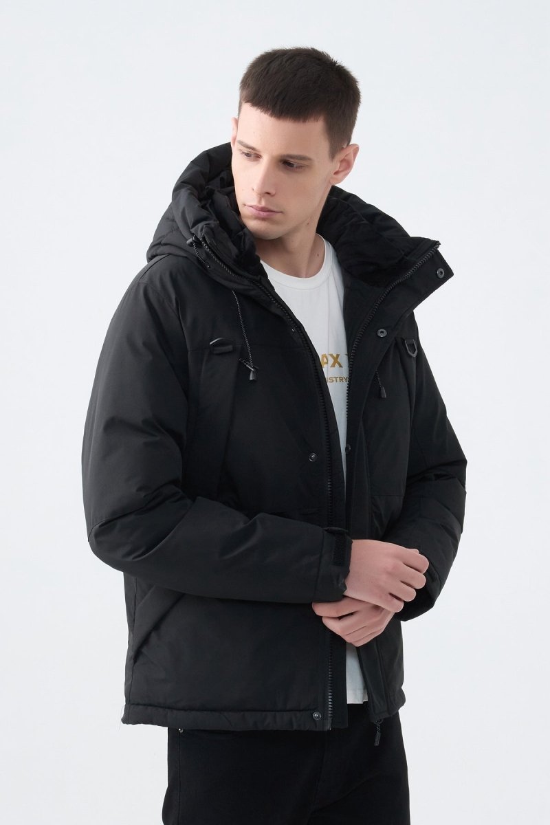 Parka courte bicolore à capuche AYLAN