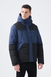 Parka courte bicolore à capuche AYLAN