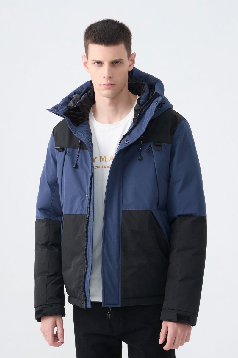 Parka courte bicolore à capuche AYLAN