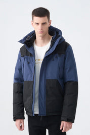 Parka courte bicolore à capuche AYLAN