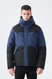 Parka courte bicolore à capuche AYLAN