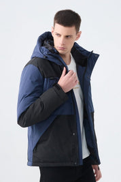 Parka courte bicolore à capuche AYLAN