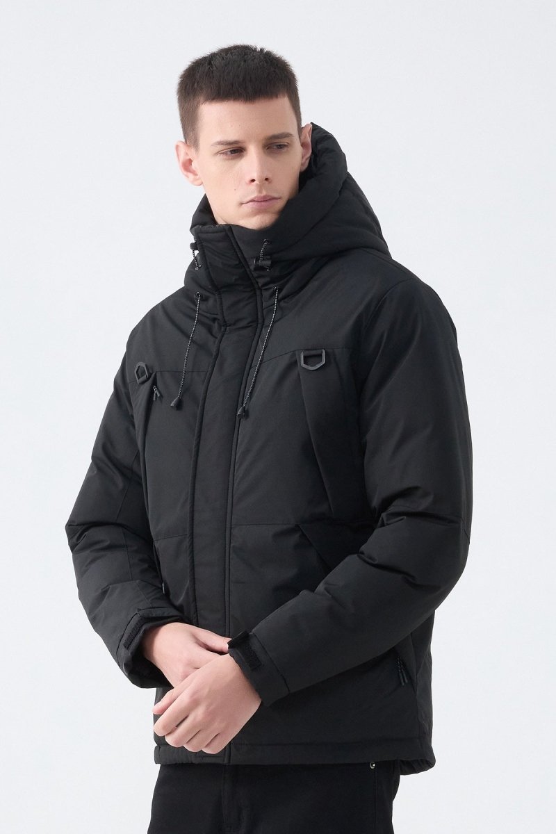 Parka courte bicolore à capuche AYLAN