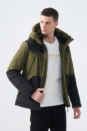 Parka courte bicolore à capuche AYLAN