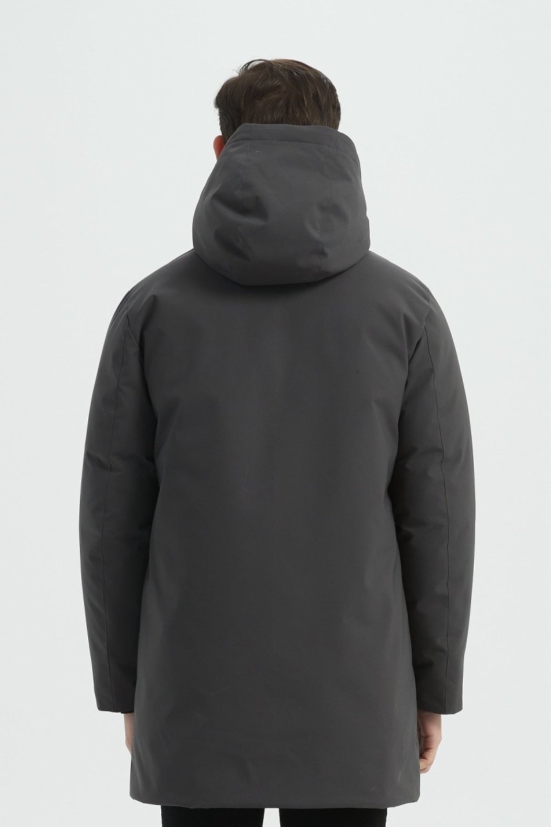 Parka longue gris homme avec capuche MARCEL