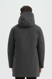 Parka longue gris homme avec capuche MARCEL