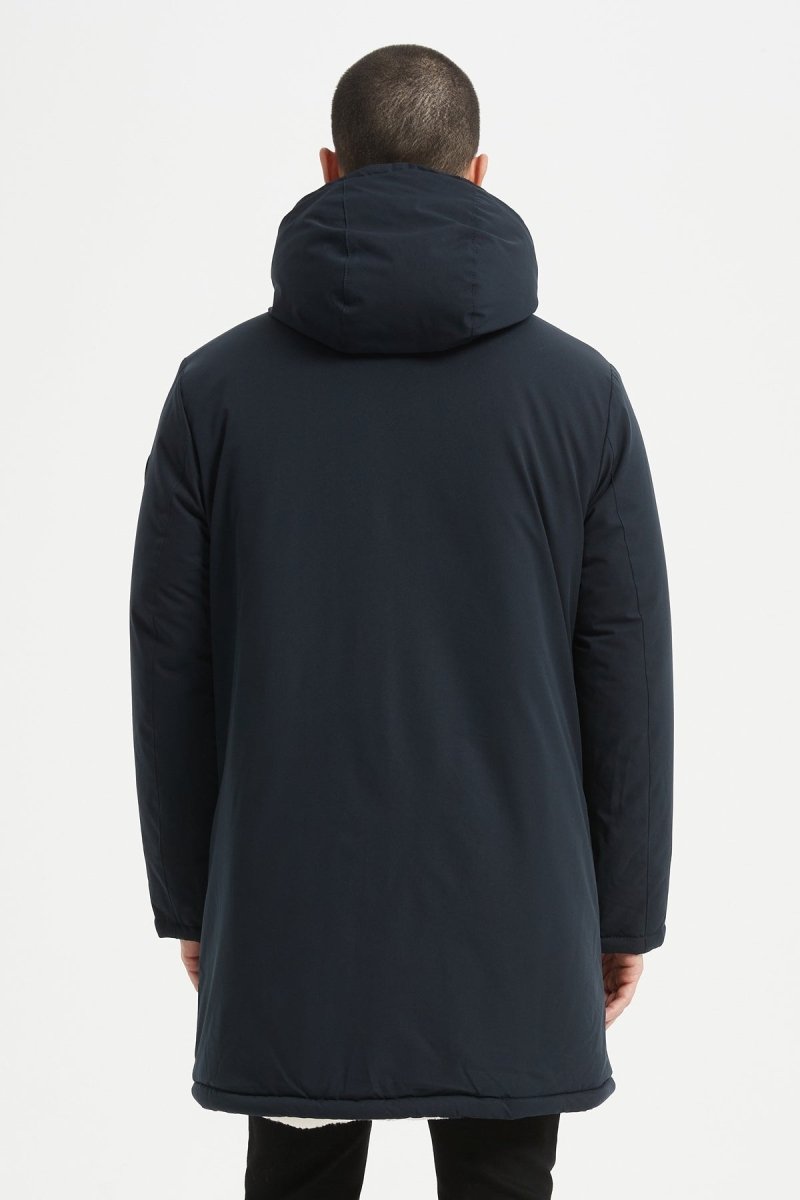 Parka Longue Homme Hiver – Coupe Moderne et Déperlante –BLEU FONCE ROGER