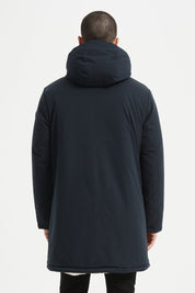 Parka Longue Homme Hiver – Coupe Moderne et Déperlante –BLEU FONCE ROGER